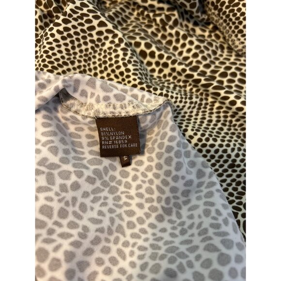 J. McLaughlin Side Ruched Stretch Tunic Top Women's S Python Print 3/4 Sleeve - Picture 11 of 12